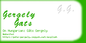 gergely gats business card